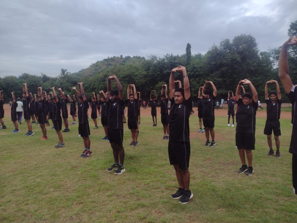 Physical excercise at Manasa Defence Academy