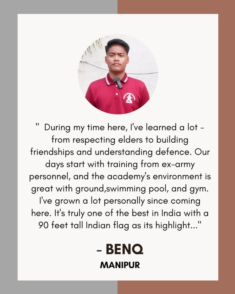 Benq review abot Manasa Defence Academy
