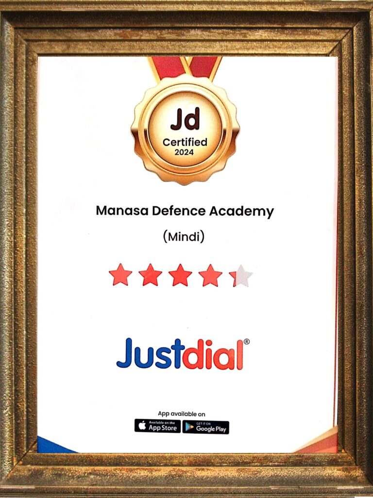 jd verfitied certificate for Manasa Defence Academy
