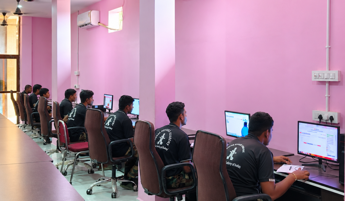 Pink-Walled Defence Academy Computer Lab